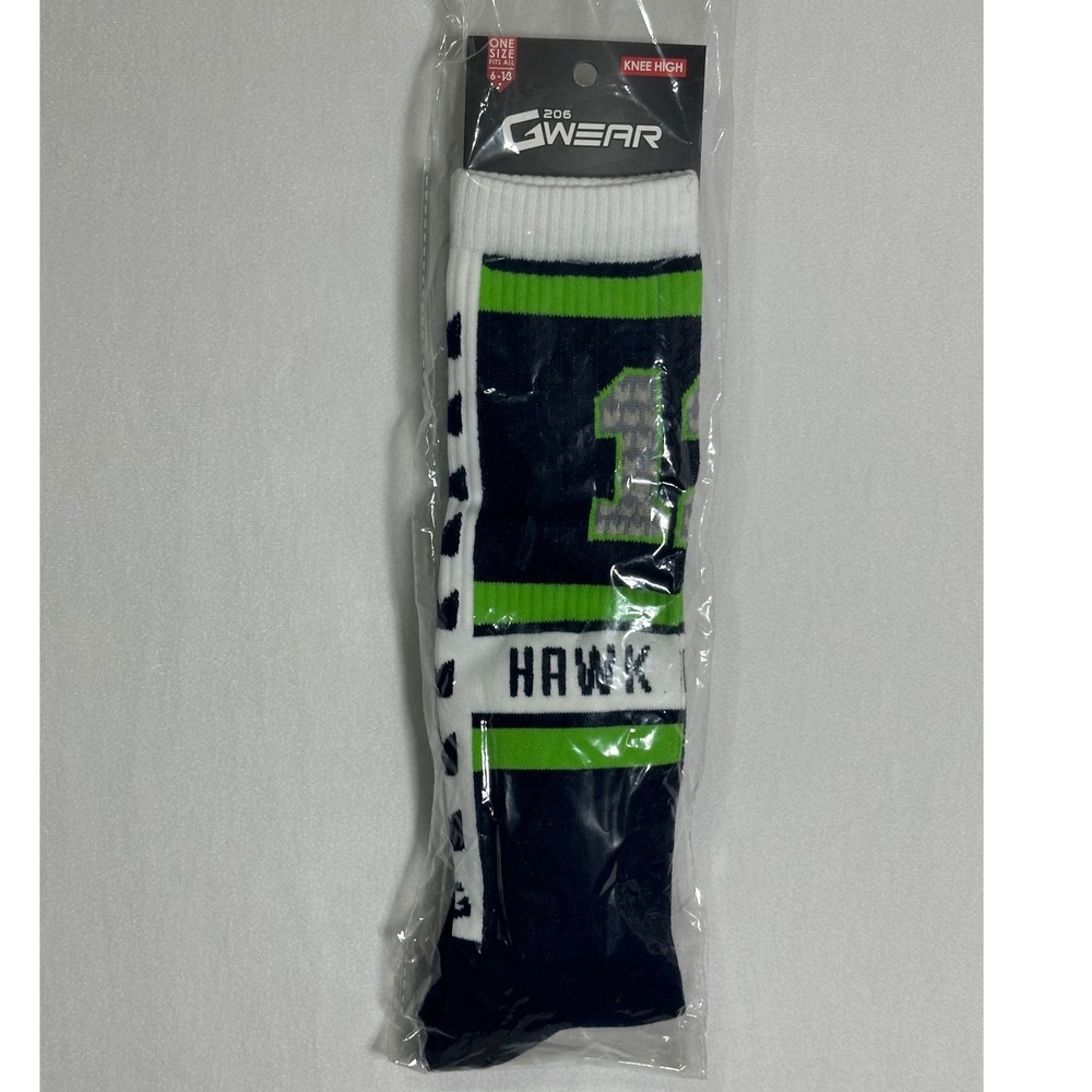 G206 Wear Seattle Seahawks Knee High Athletic Socks Navy Green HAWK One Size NEW